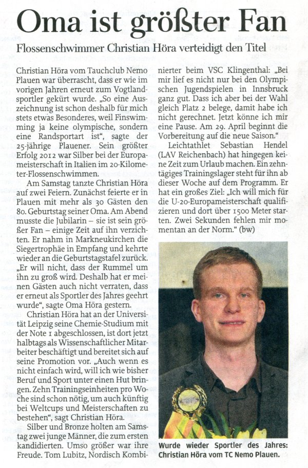 Aus Freie Presse vom 25.03.2013