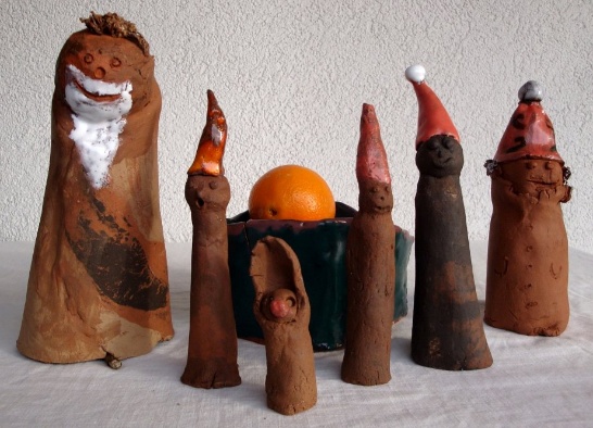 Schülerarbeiten der Keramik-AG von Frau Volland: 