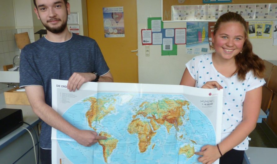 Fenja Oheim (Klasse 7a) und Lukas Schubert (Klasse 12) siegen in der Geographie-Olympiade