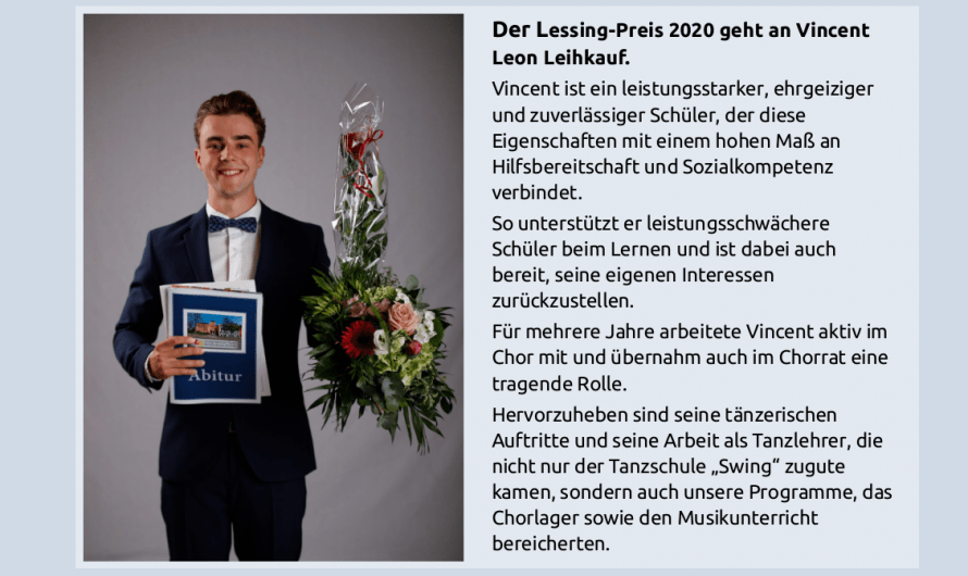 Lessing-Preis 2020 geht an Vincent Leon Leihkauf