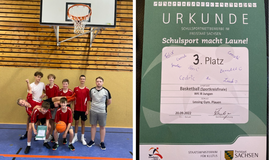 Ein 3. Platz im Sportkreisfinale Basketball WK III Jungen