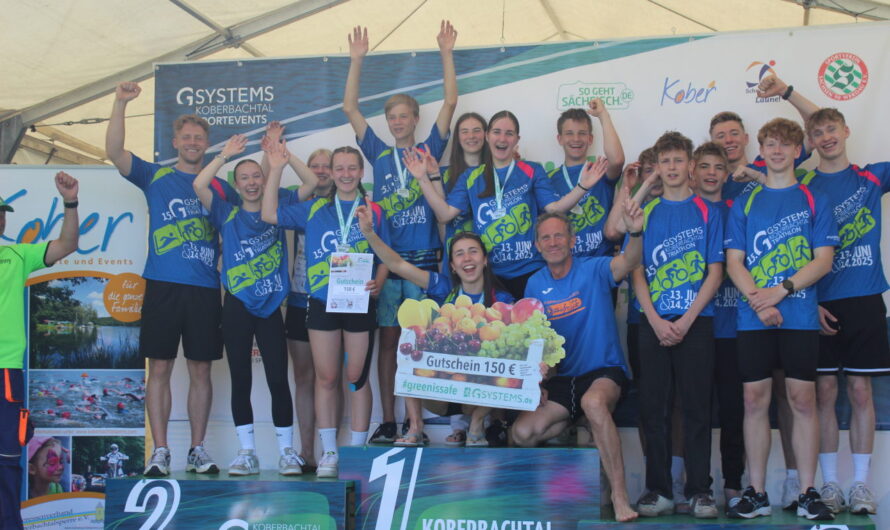 Triathlon-Landesfinale: Lessing-Gymnasium kämpft sich aufs Podium!