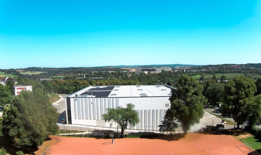 Bau des SportForum Vogtland im Zeitraffer