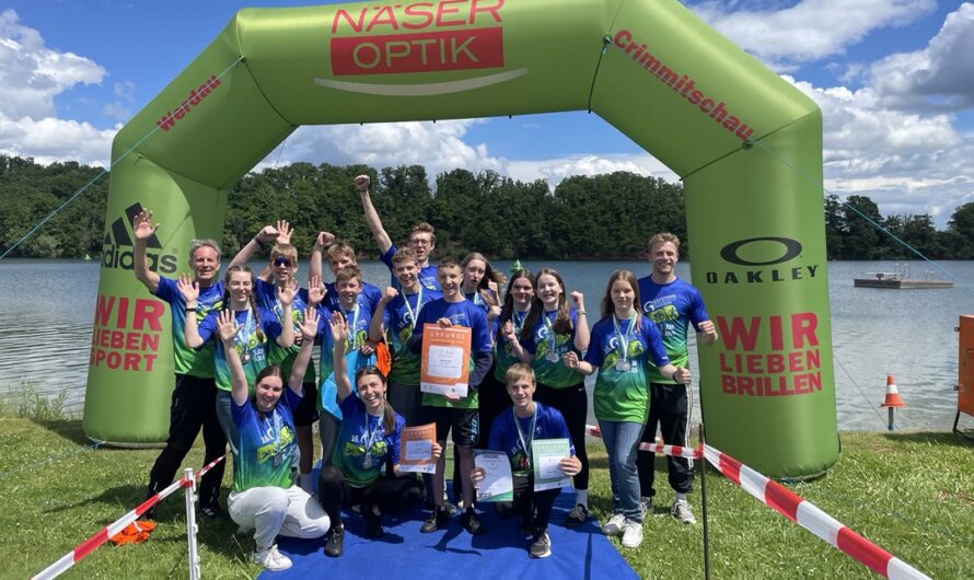 Silber beim Landesfinale – Bronze im Regionalfinale Triathlon an der Koberbachtalsperre